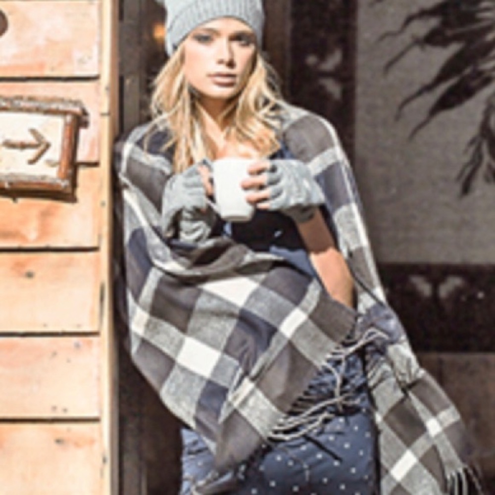 plush-apparel ULTRA SOFT FLEECE PLAID SCARF - Picture 2 of 8